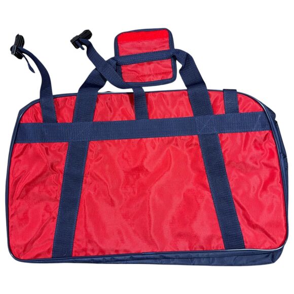 Polo Ralph Lauren Men's Large Red Blue Sport Casual Adjustable Strap Duffle Bag - Picture 3 of 12